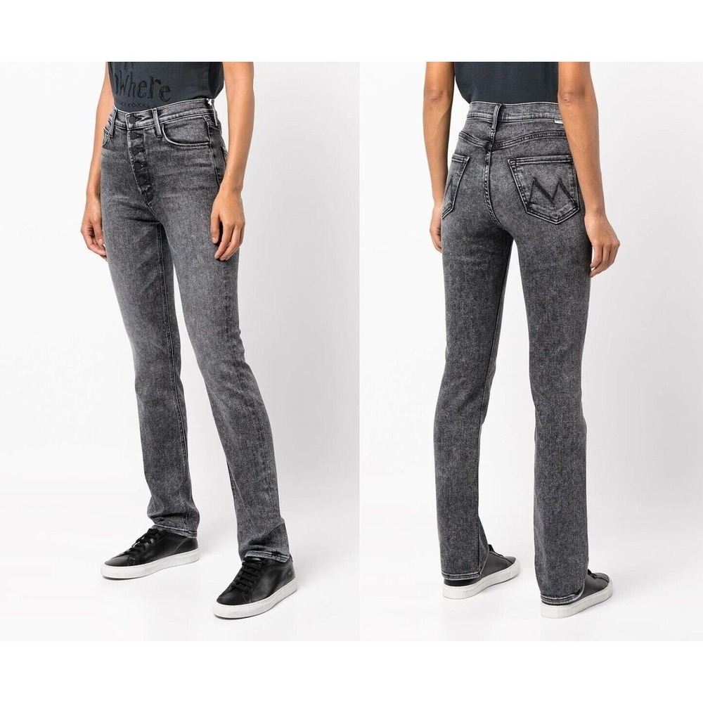 MOTHER The Pixie Dazzler Skimp High Rise Button Fly Jeans Train Stops 26 $238